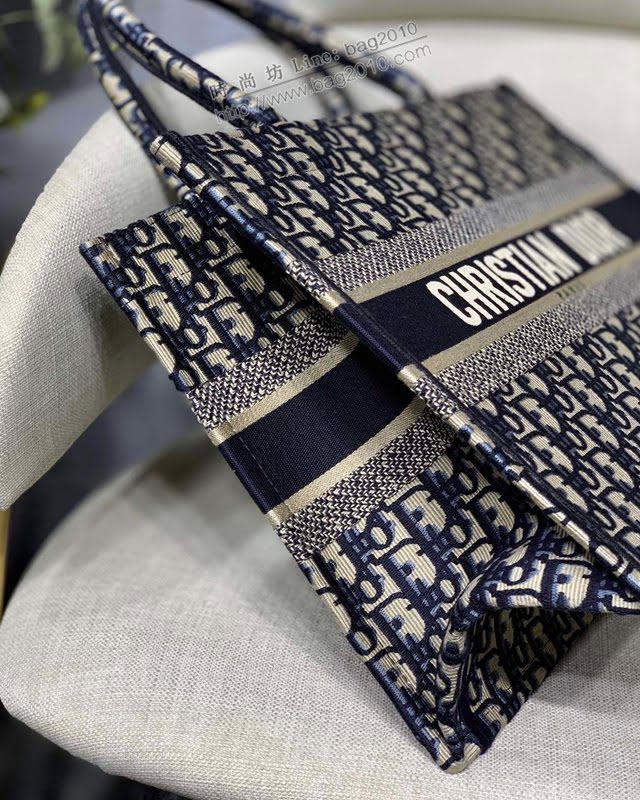 Dior女包 迪奧Book Tote老花小號女托特包 Dior刺繡購物袋  dfk1599